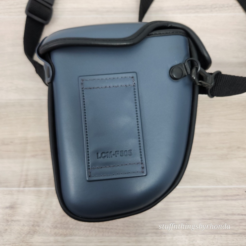 Sony LCM-F505 Semi-Soft Camera Carrying Case W/ Lanyard ~ Navy Blue ~ No Camera - Picture 3 of 6